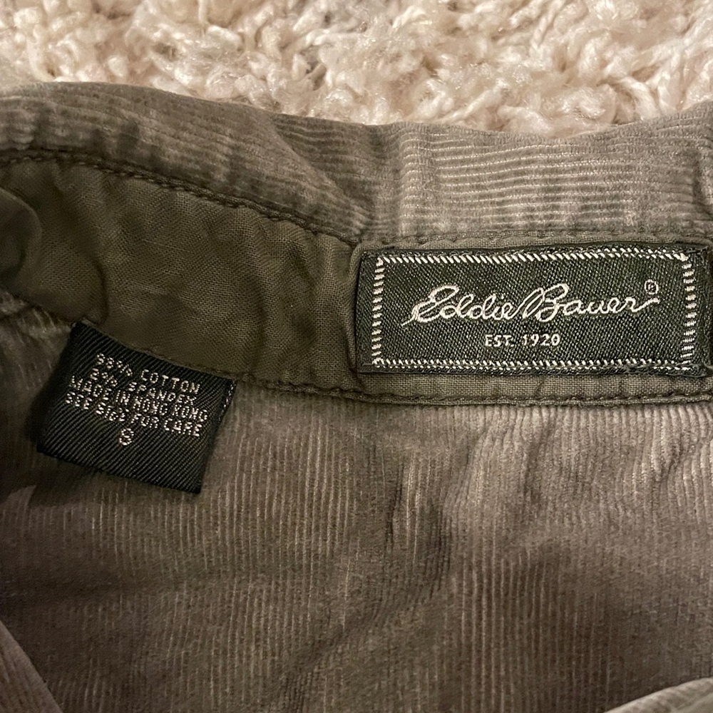 Eddie Bauer Olive Button Down Shirt‎ - Picture 2 of 13